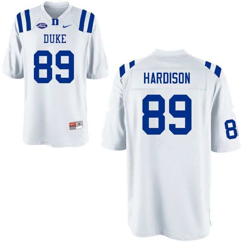 Duke Blue Devils #89 Joe Hardison College Football Jerseys Sale-White